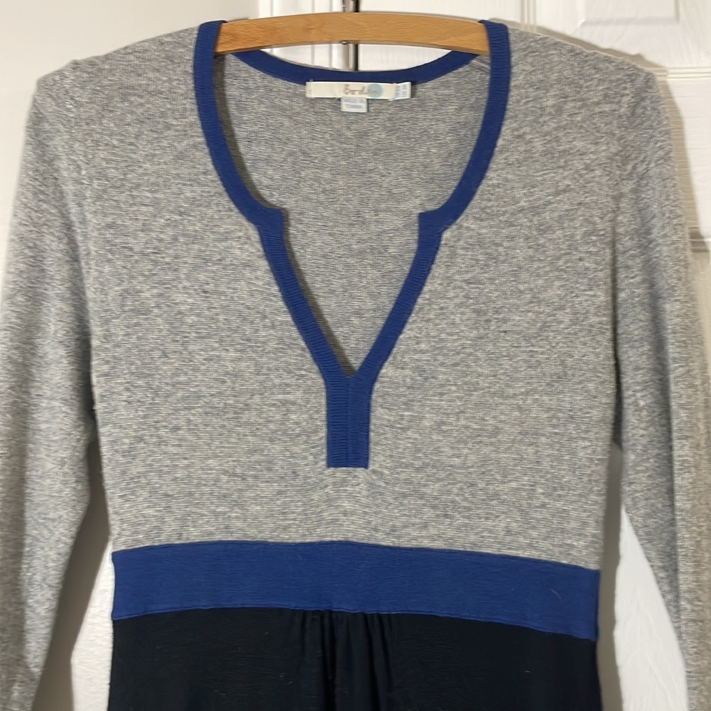 Boden 2R Blue/Gray Wool Dress